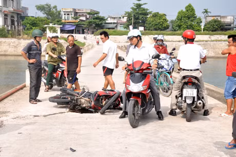 Hiện trường vụ tai nạn.