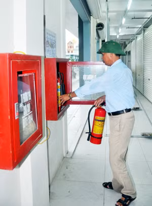 Hạ tầng kỹ thuật của chợ, trong đó có hệ thống phòng cháy chữa cháy được đầu tư đầy đủ.
