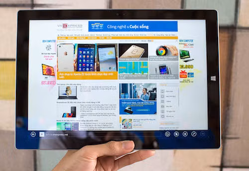 Surface Pro 3 với mục tiêu tạo ra thế hệ laptop lai máy tính bảng mới. Ảnh: Huy Đức.