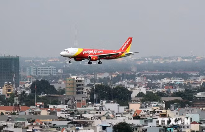 Máy bay Airbus A320-200 của Vietjet Air. (Ảnh: Trịnh Ngọc Khánh/TTXVN)