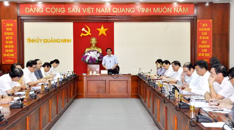 Đồng chí Phạm Minh Chính, Bí thư Tỉnh ủy kết luận hội nghị.