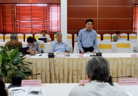 Đại biểu Phạm Bình Minh,Phó Thủ tướng Chính phủ, Bộ trưởng Bộ ngoại giao phát biểu ý kiến tại tổ.