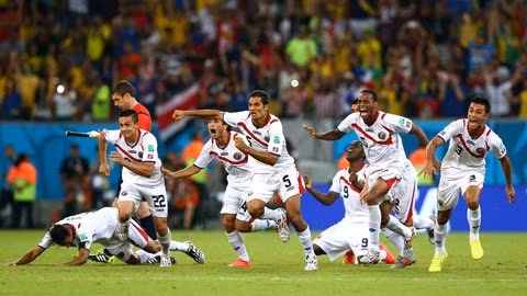 Các cầu thủ Costa Rica đã chơi đầy quả cảm