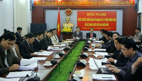 Quang cảnh họp trực tuyến phía tỉnh Quảng Ninh.