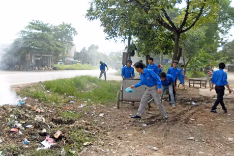 ĐVTN huyện Hải Hà hưởng ứng chương trình “Đoàn TN tham gia xây dựng tỉnh Quảng Ninh xanh, sạch, đẹp”.