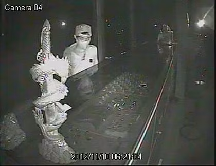 Hình ảnh được cho là của kẻ trộm do camera ghi lại