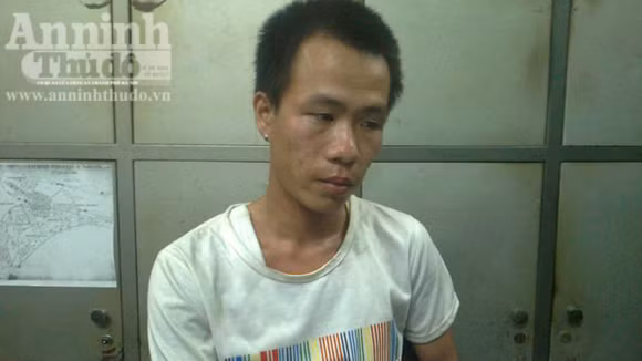 Đối tượng Tú tại cơ quan công an