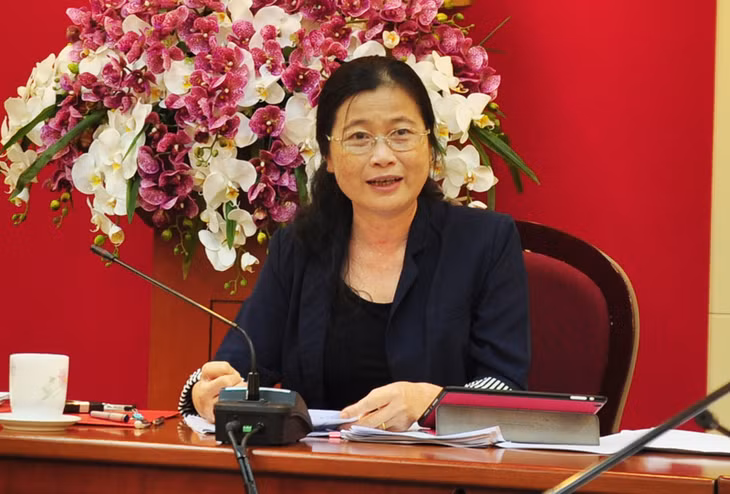 Phó Bí thư Thường trực Tỉnh ủy Đỗ Thị Hoàng phát biểu tại hội nghị.