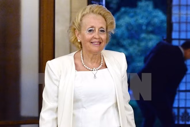 Bà Vassiliki Thanou tại thủ đô Athens ngày 27/8. (Nguồn: AFP/TTXVN)