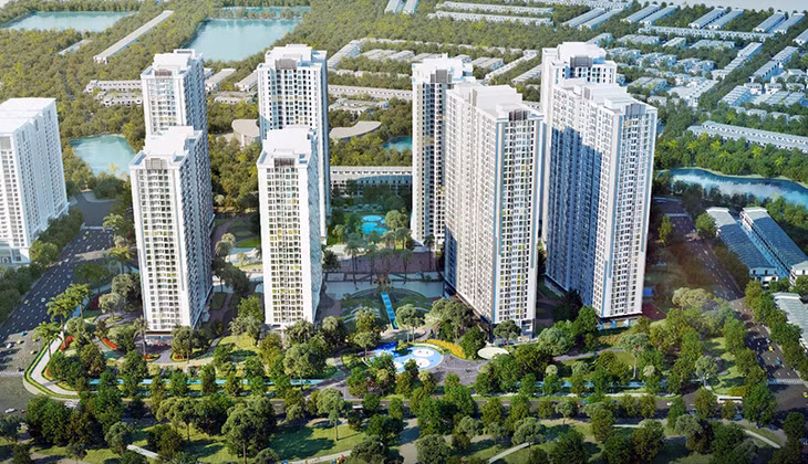 Tổng thể dự án Park Hill với trên 70% diện tích cảnh quan