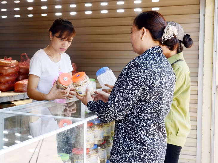 Trung tâm giới thiệu sản phẩm nông nghiệp của HTX Dịch vụ nông nghiệp chất lượng cao Hoa Phong tại TX Đông Triều.