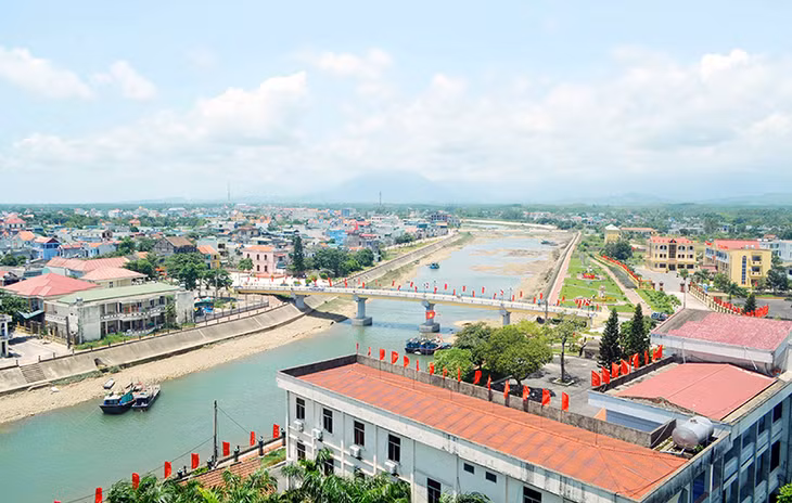 Một góc thị trấn Quảng Hà hôm nay.