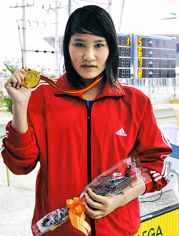 Dương Thị Thơm giành HCV tại Đại hội TDTT toàn quốc năm 2010.