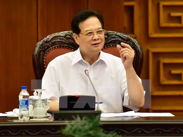 Thủ tướng Nguyễn Tấn Dũng phát biểu tại cuộc họp. (Nguồn: TTXVN)