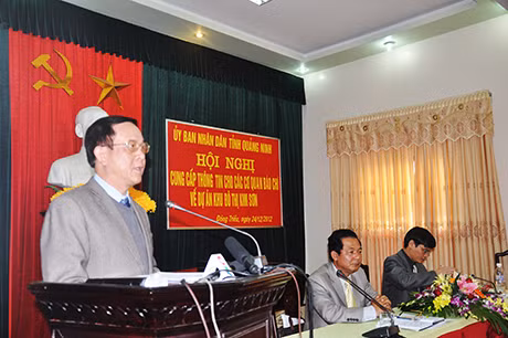 Đồng chí Đỗ Thông, Phó Chủ tịch UBND tỉnh kết luận buổi họp báo.