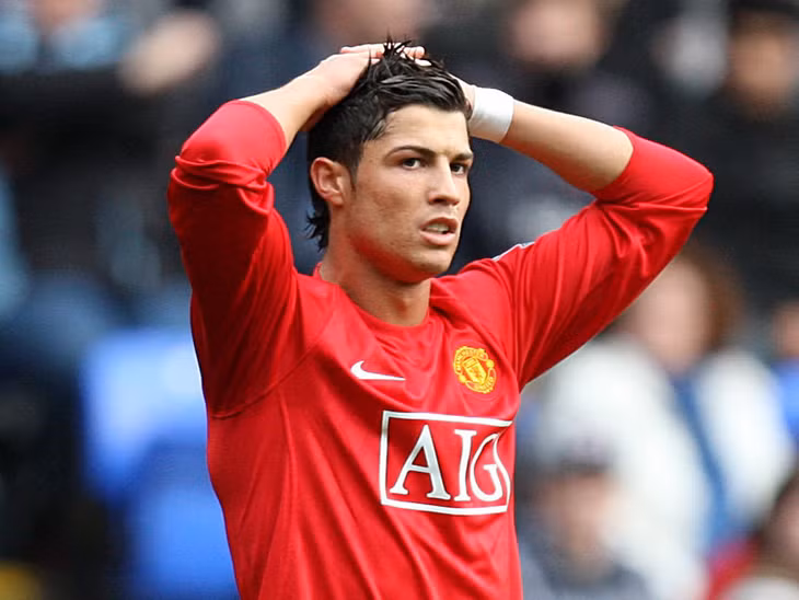 Ronaldo hồi còn khoác áo M.U - Ảnh Getty