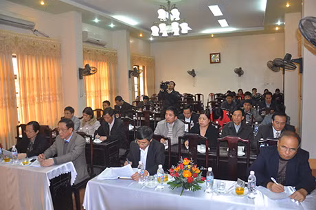 Quảng cảnh buổi họp báo.