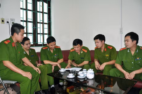 CBCS Phòng CSĐT tội phạm về TTXH Công an tỉnh bàn phương án phối hợp đấu tranh chống tội phạm liên tuyến, liên tỉnh.