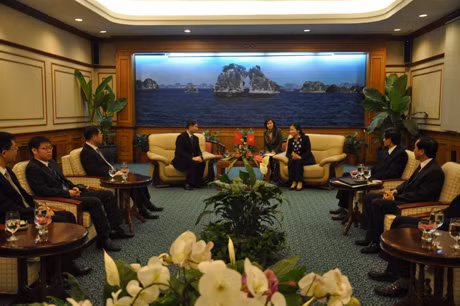 Quang cảnh buổi tiếp.