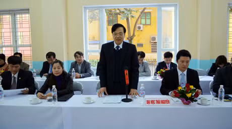 PGS. TS Đặng Kim Vui, Giám đốc Đại học Thái Nguyên phát biểu tại hội nghị