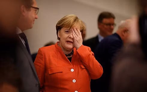 Bà Merkel trong một cuộc họp nhóm các nghị sỹ CDU/CSU. Ảnh: Reuters.