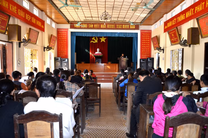 Xã Bình Khê tuyên truyền chủ trương xây dựng NTM kiểu mẫu đến đông đảo người dân