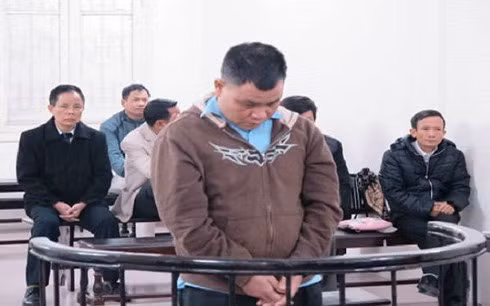 Bị cáo tại phiên tòa sơ thẩm.