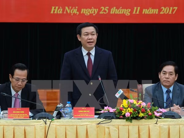 Phó Thủ tướng Chính phủ Vương Đình Huệ phát biểu. (Ảnh: An Đăng/TTXVN)