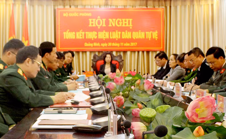 Quang cảnh hội nghị tại điểm cầu Quảng Ninh.