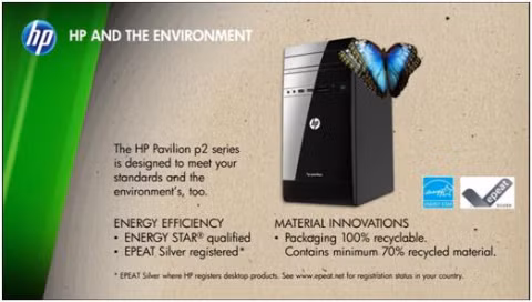 HP Pavilion P2 nổi bật với khả năng tiết kiệm điện và thân thiện với môi trường.