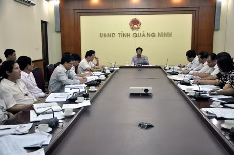 Đồng chí Nguyễn Văn Đọc, Chủ tịch UBND tỉnh kết luận tại buổi làm việc.