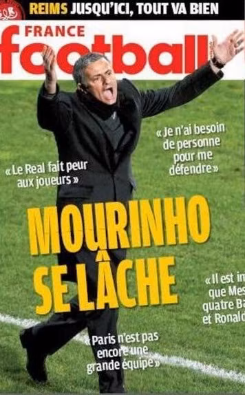 Ảnh Mourinho trên trang nhất tờ France Football - Ảnh: Mundo Deportivo