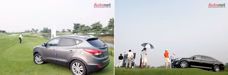 Hyundai Tucson và Hyundai Equus Limousine là 2 mẫu xe được Hyundai Thành Công tài trợ cho giải thưởng Hole In One