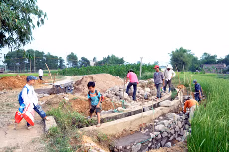 Thi công hệ thống cống thoát nước dự án cải tạo nâng cấp tuyến đường từ QL18 đi xã Quảng Tân (Đầm Hà).