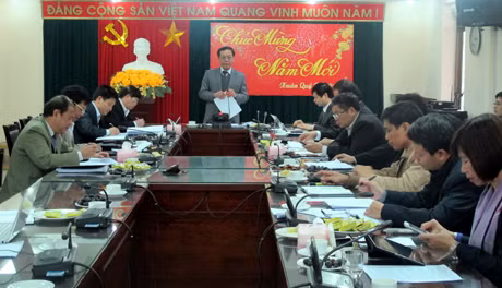 Đồng chí Đỗ Thông, Phó Chủ tịch Thường trực UBND tỉnh phát biểu kết luận hội nghị.
