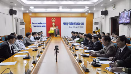 Đồng chí Nguyễn Văn Đọc, Chủ tịch UBND tỉnh kết luận cuộc họp.