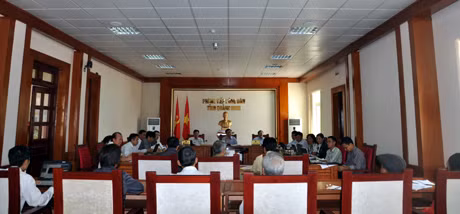 Một buổi tiếp công dân tại trụ sở tiếp công dân của UBND tỉnh do đồng chí Đỗ Thông, Phó Chủ tịch Thường trực UBND tỉnh chủ trì.