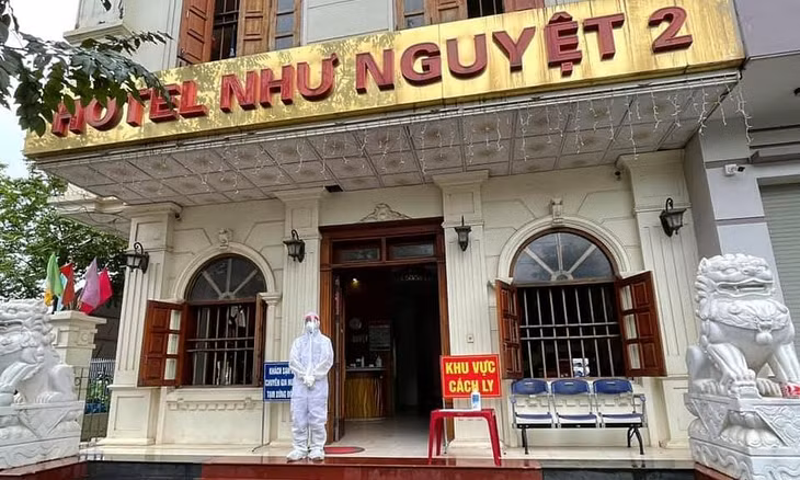 Khách sạn Như Nguyệt 2 ở Yên Bái, là nơi cách ly tập trung người nhập cảnh. Ảnh: Đồ Nghệ.