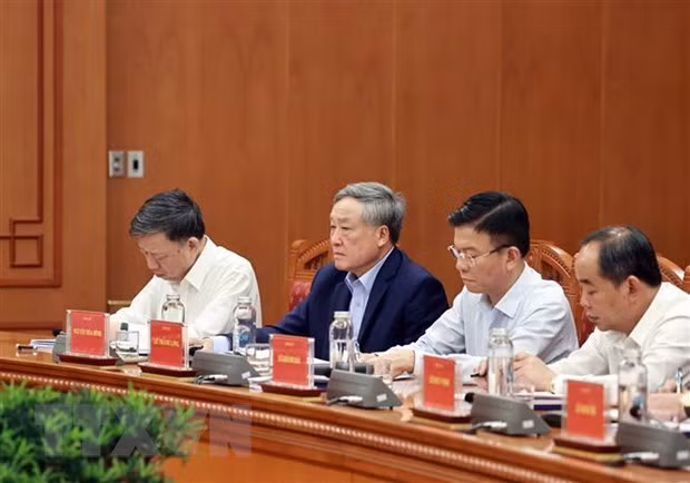 Các thành viên Ban Chỉ đạo dự phiên họp. (Ảnh: Thống Nhất/TTXVN)