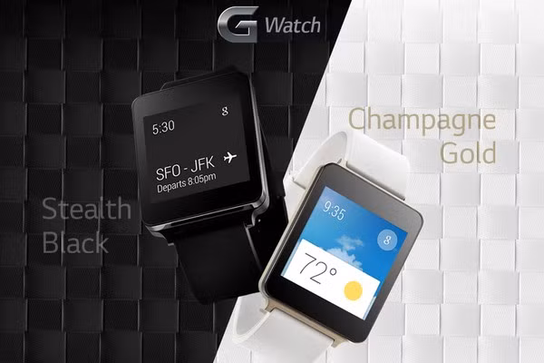 Hai phiên bản màu của LG G Watch sẽ được bán ra, thiết kế của sản phẩm có nhiều nét tương đồng với đồng hồ thông minh Sony Smartwatch.