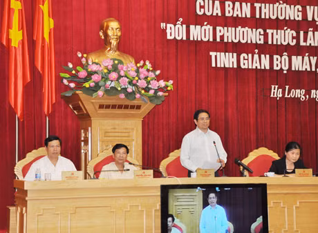 Đồng chí Phạm Minh Chính, Ủy viên Trung ương Đảng, Bí thư Tỉnh ủy phát biểu kết luận Hội nghị.