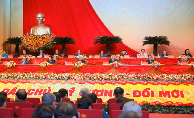 Đoàn Chủ tịch Đại hội. Ảnh: VGP/Xuân Tuyến