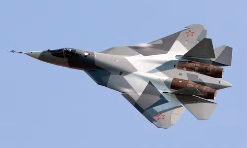 Một nguyên mẫu tiêm kích tàng hình T-50 của Nga. Ảnh: Wikipedia