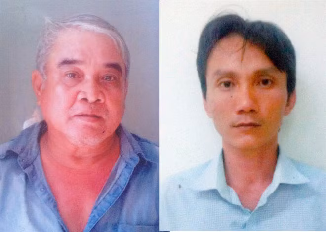 2 tên cầm đầu 2 băng cướp là Nguyễn Ngọc Đắc (trái) và Nguyễn Văn Đáng.
