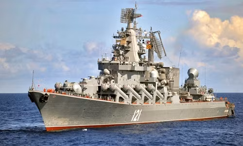 Tàu tuần dương Moskva thuộc Hạm đội Biển Đen của Nga. Ảnh: Sputnik.