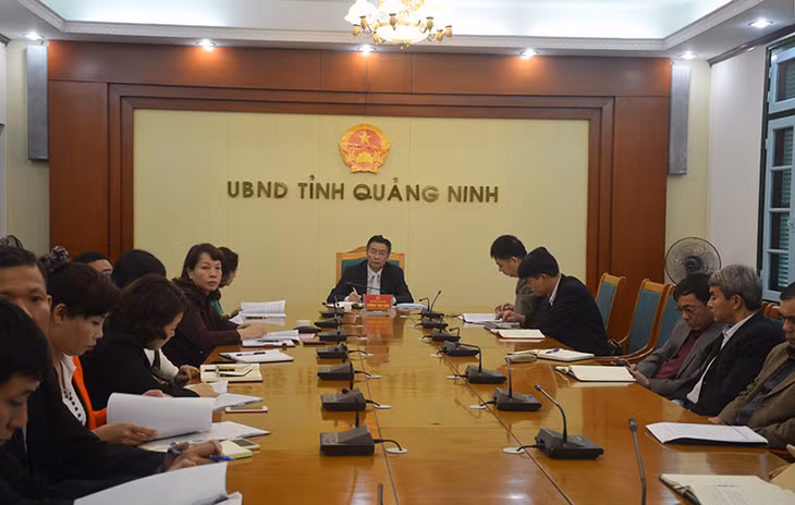 Các đại biểu tham dự hội nghị tại điểm cầu Quảng Ninh