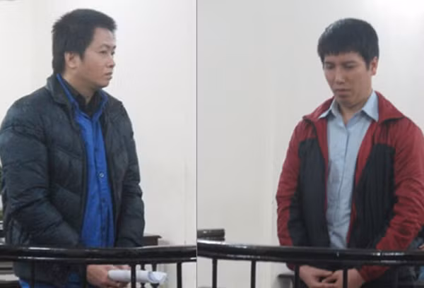 Hai bị cáo Hồng Anh (trái) và Tuấn.