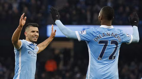 Aguero góp công lớn vào chiến thắng tưng bừng của Man City