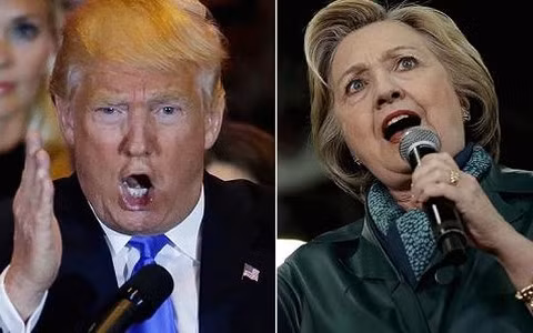 Tỷ phú Mỹ Donald Trump và bà Hillary Clinton. Ảnh AP