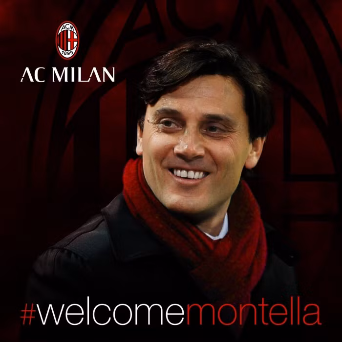  AC Milan bổ nhiệm Vincenzo Montella. Ảnh: Internet.